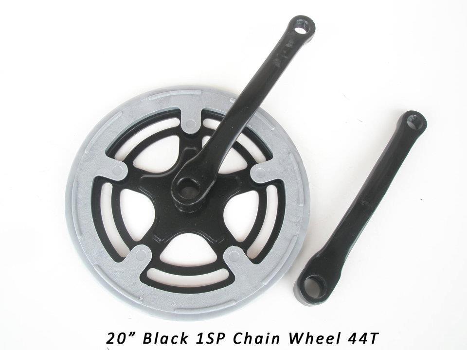 20" Black 1SP Chain Wheel 44T