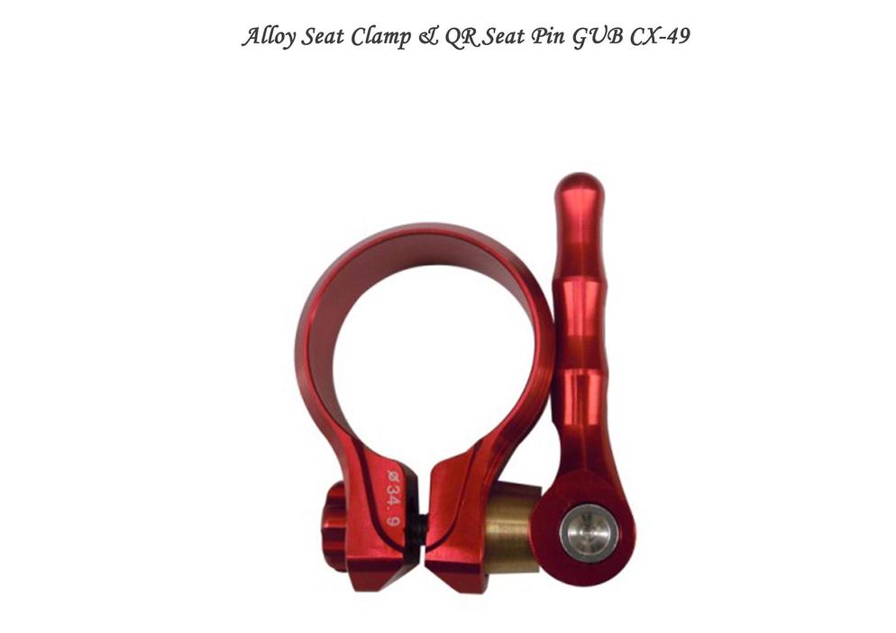 Alloy Seat Clamp   QR Seat Pin GUB CX 49