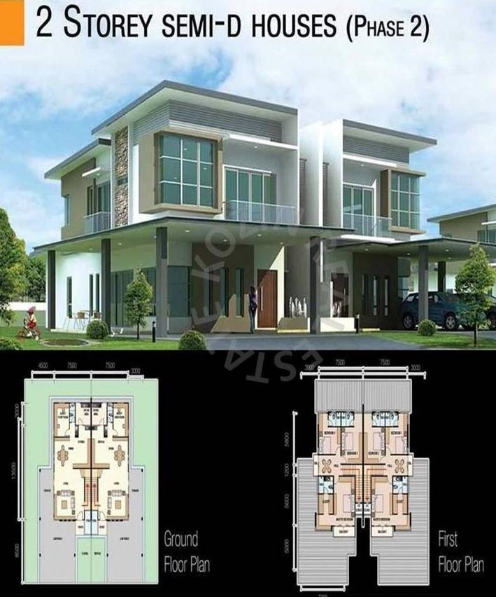 Double Storey Terrace Semi-D - Floor Plan