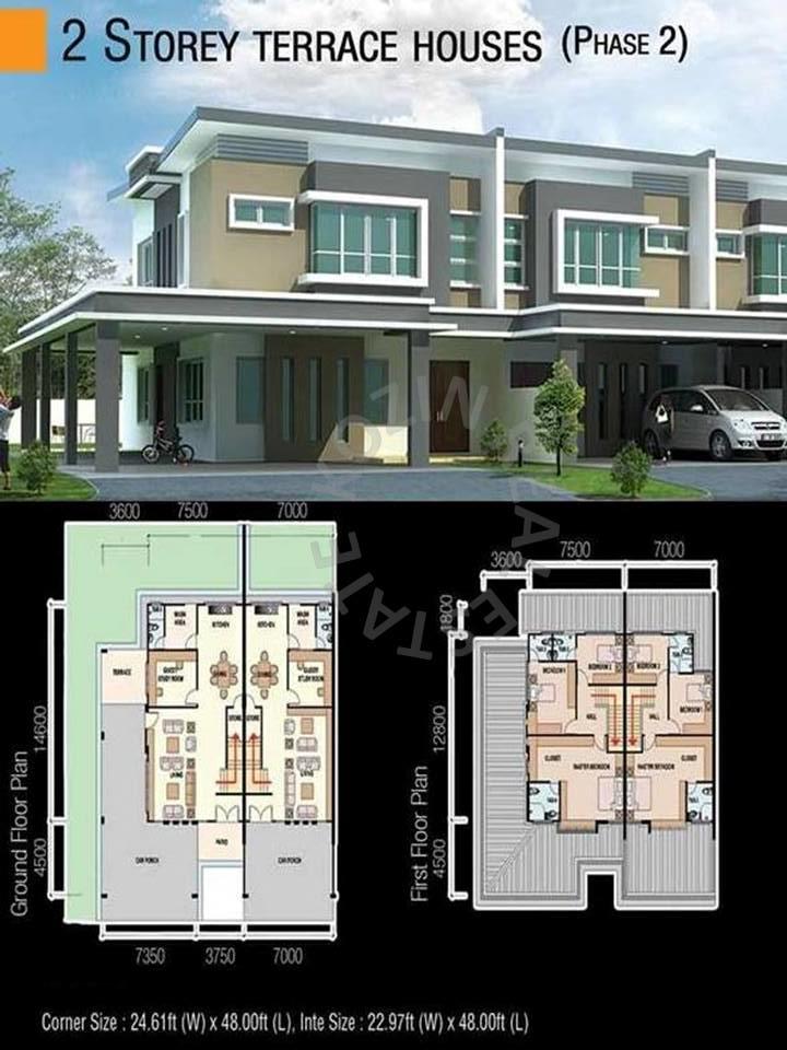 Double-Storey Terrace - Floor Plan