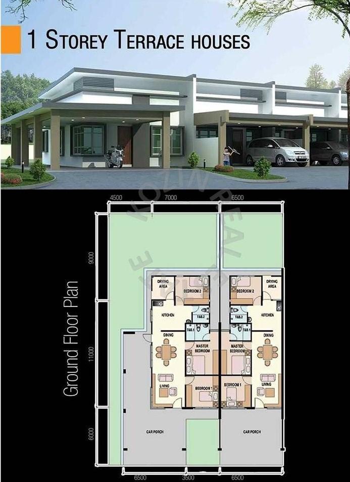 Single Storey Terrace - Floor Plan