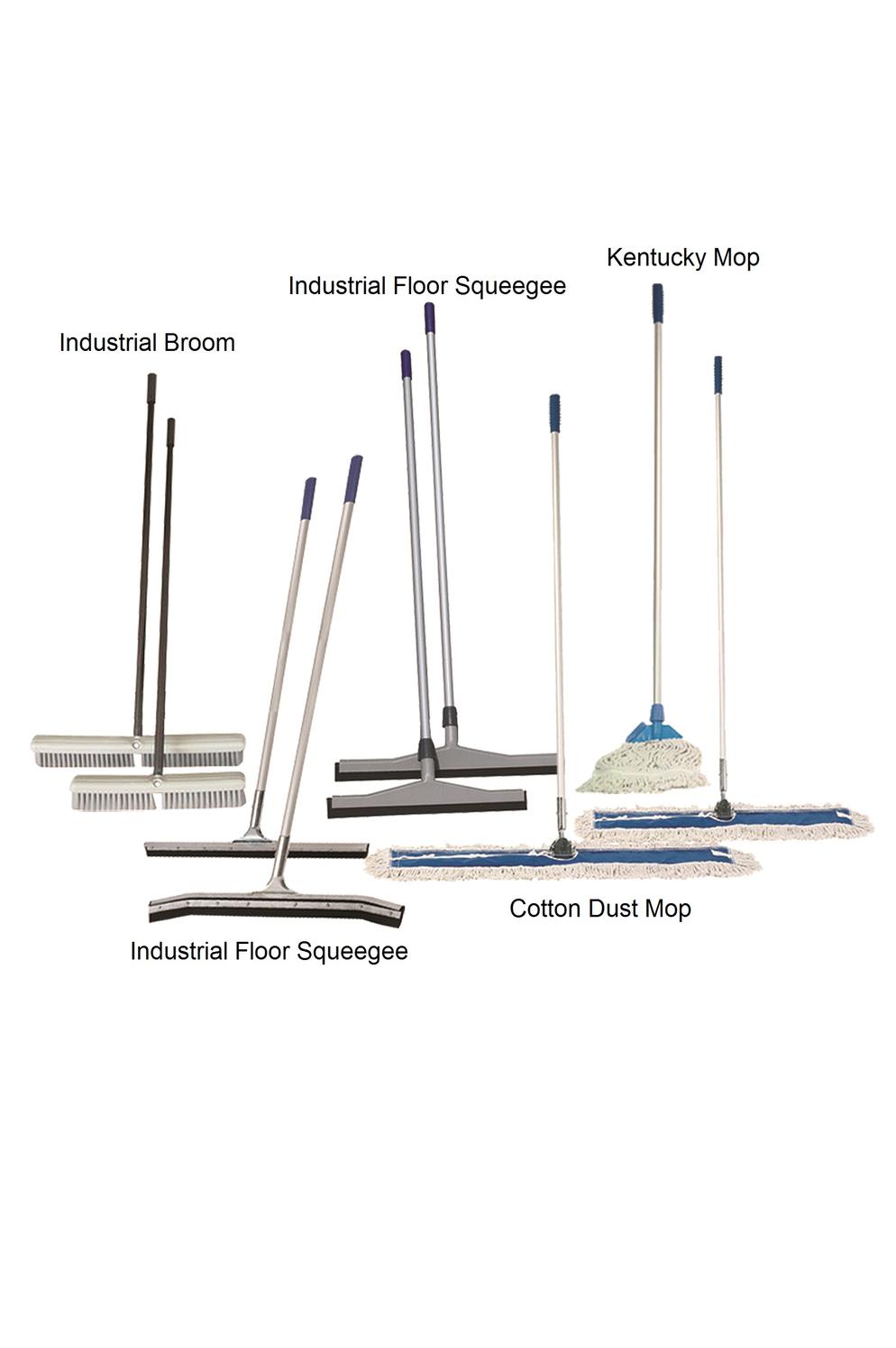 Industrial Broom  Indsutrial Floor Squeegee  Cotton Dust Mop  Kentucky Mop
