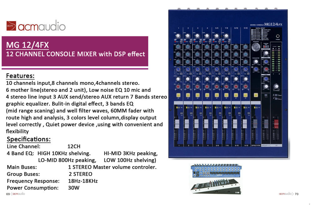 MG12,4FX Console Mixer