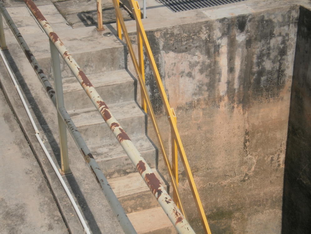 FRP railing for sewage plant