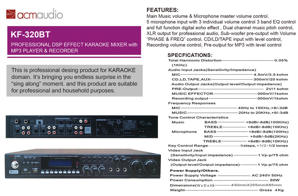 KF 320BT Karaoke Mixer mail