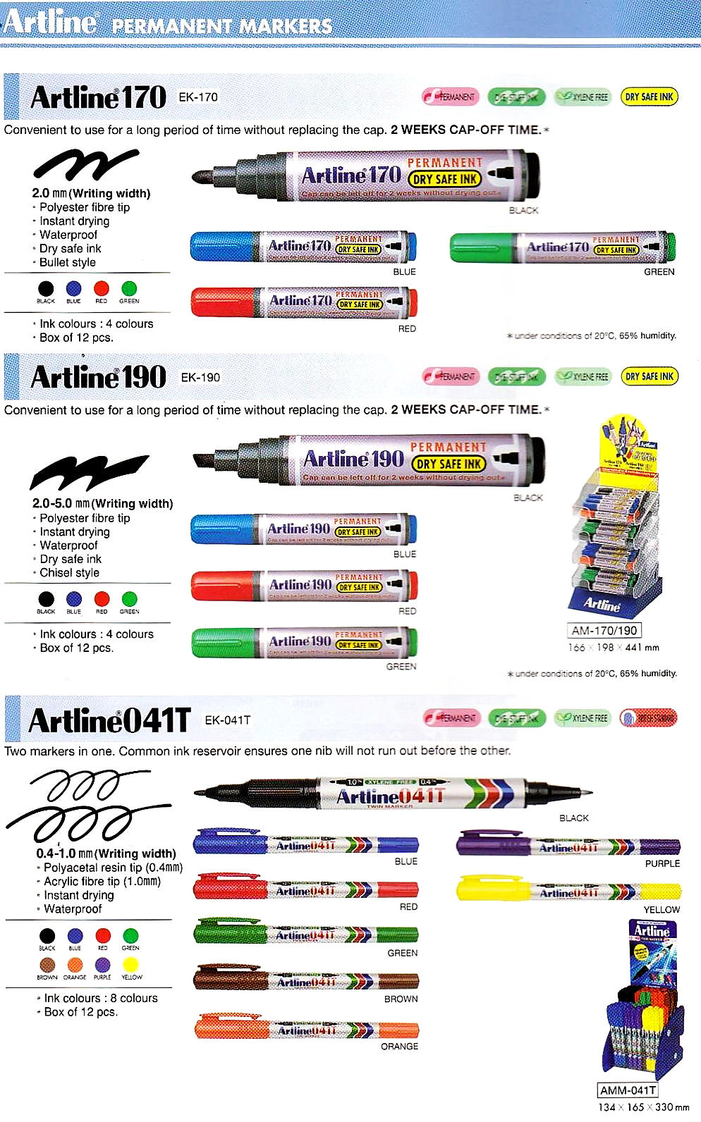 permanent markers (stationery)