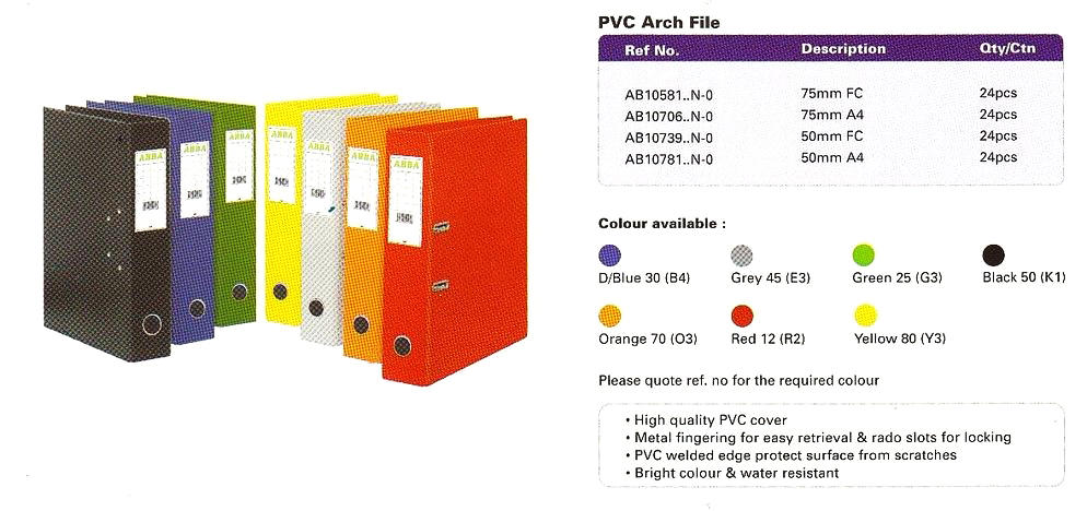 PVC Arch File (office supply)