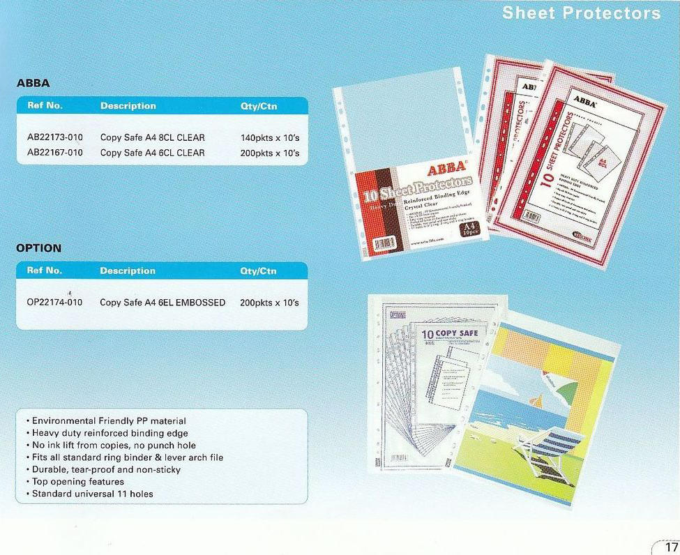 Sheet Protectors (stationery)