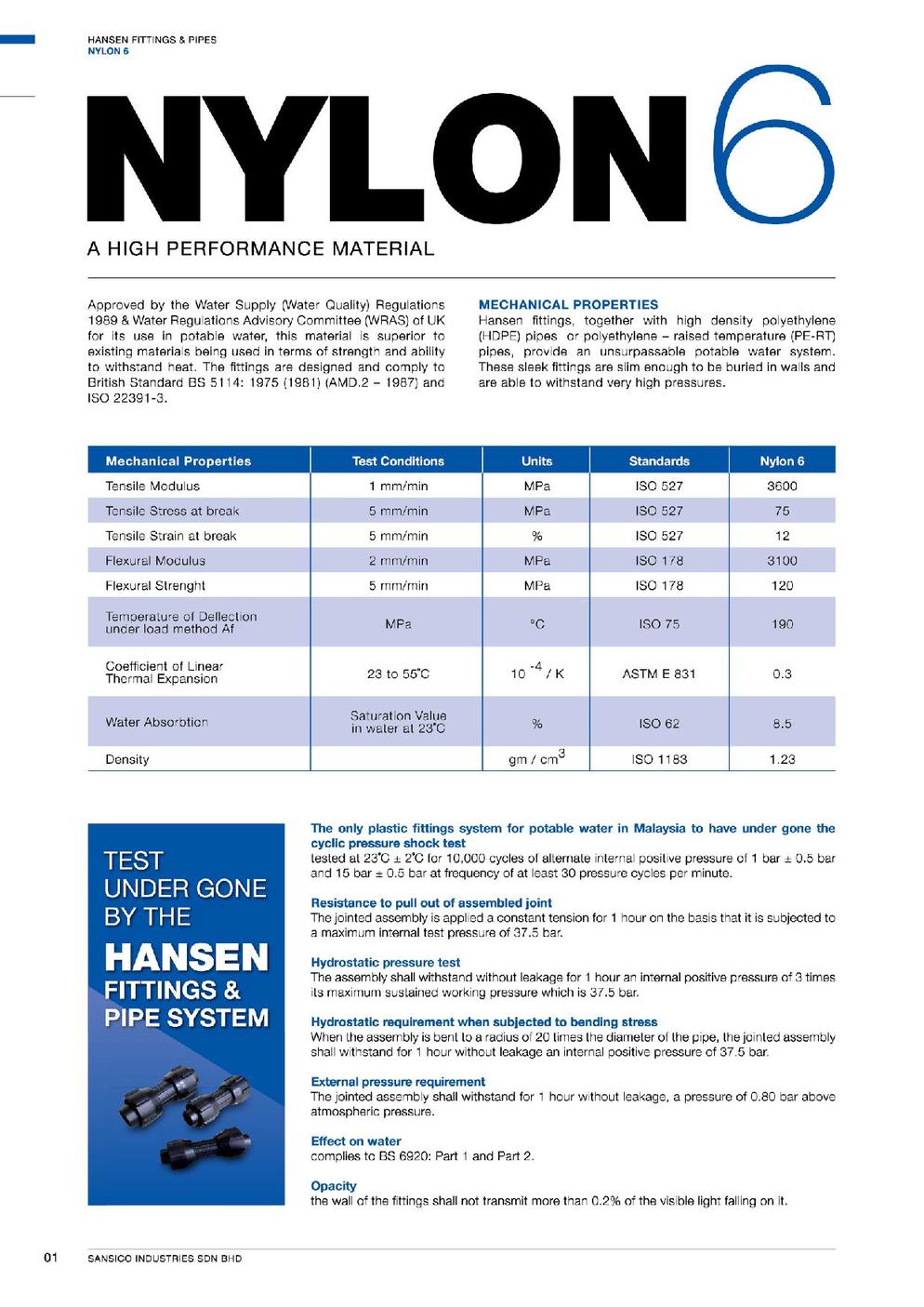 HANSEN HDPE FITTINGS (NYLON 6) page 002