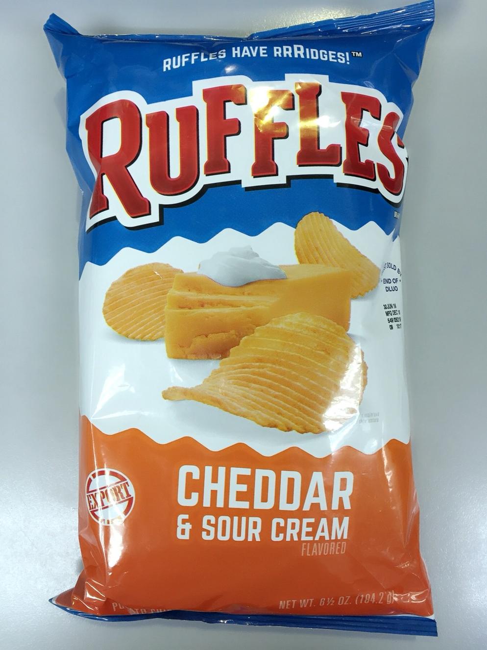 RUFFLES CHEDDAR SOUR CREAM 15X184G