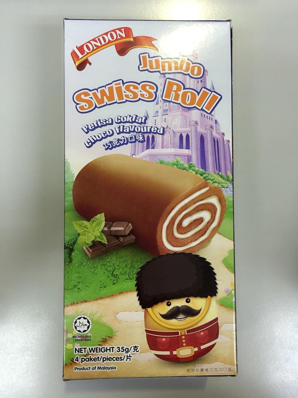 LONDON JUMBO SROLL CHOC 24X(4SX35)