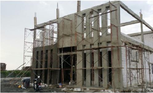 Workshop cum office construction at Batu Kawa