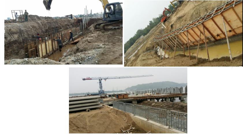 Construction of 450mm depth earth drain at Tanjung Bako