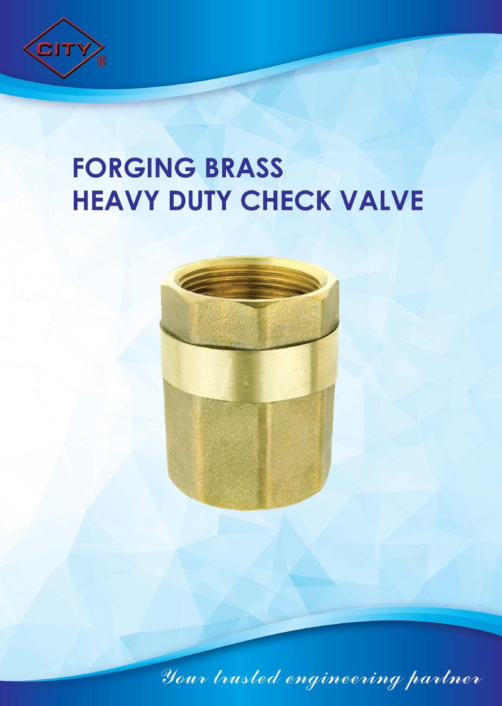 CITY FORGING BRASS HEAVY DUTY CHECK VALVE CATALOG