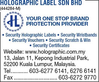 Holographic Label Sdn Bhd Hot Stamping In Malaysia