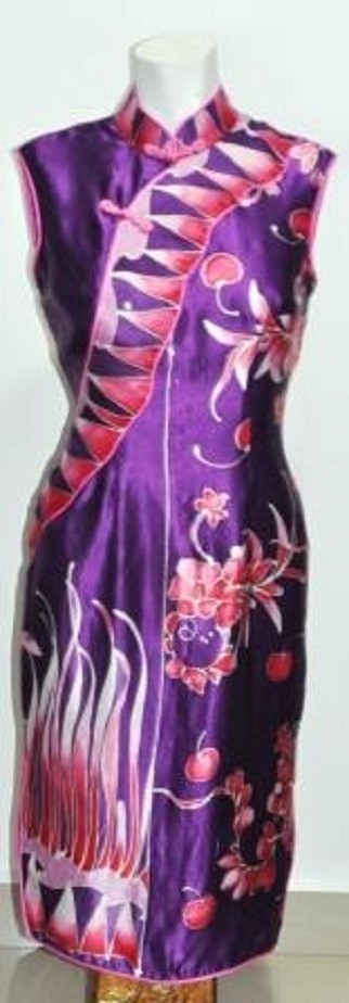 Q150 - Purple Satin Batik