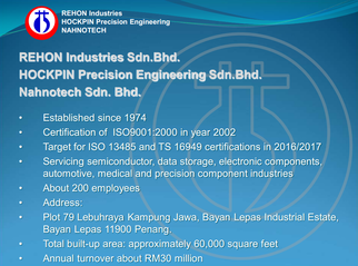 Rhn Group Malaysia Precision Engineering In Malaysia