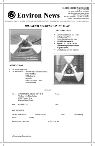 ENVIRON   MOS (Oil Scum Recovery)