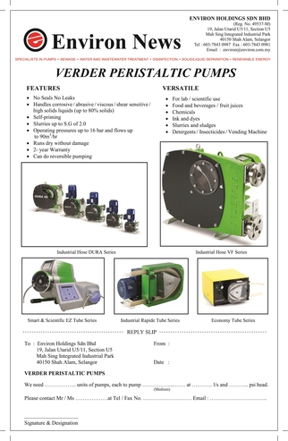 Verder Peristaltic Pump (Artwork from SJ Stationery) 24th Sept 2014