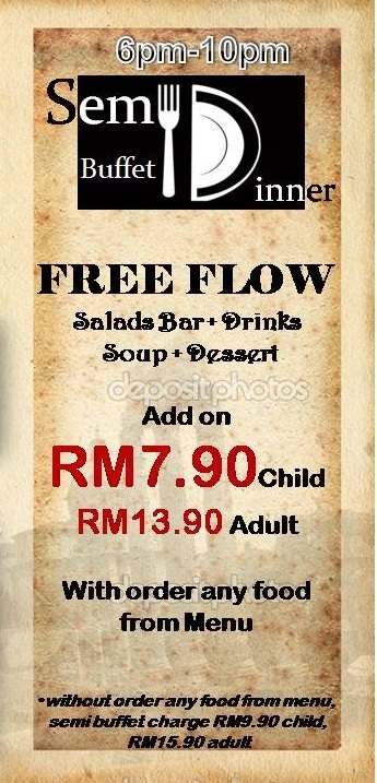 Semi buffet Dinner sept 2014