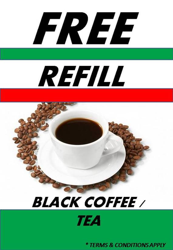 FREE REFILL BLACK COFFEE