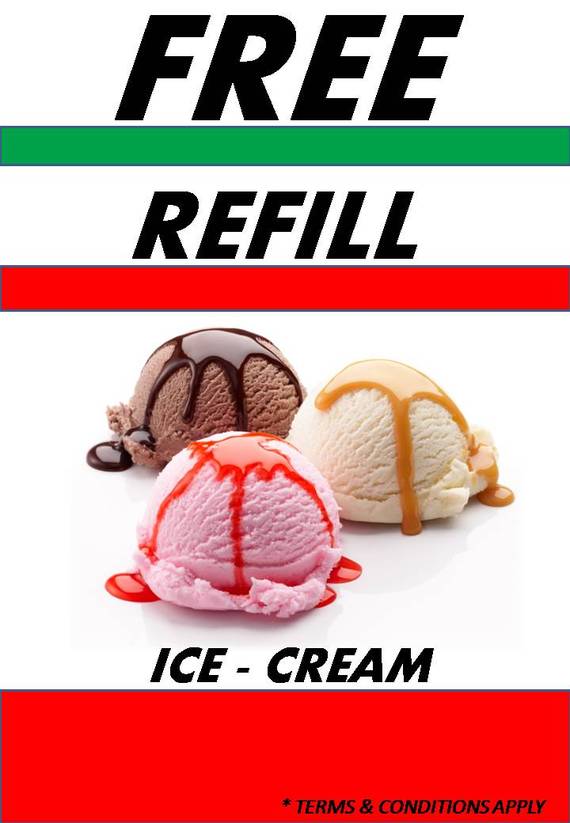 FREE REFILL ICE-CREAM
