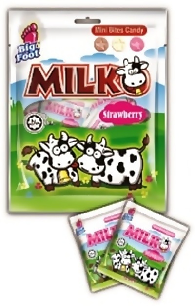 Milko Mini Bites Candy   Strawberry