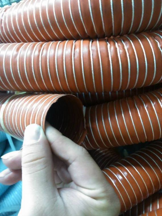 Silicone Coated Duct Hose, Heat Resistance Hose, Single Ply Temperature up to 300 Degree C, use for Suction of air and gasses.