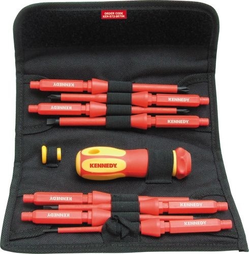 INSULATED INTERCHANGEABLESCREWDRIVER SET 10-PCE