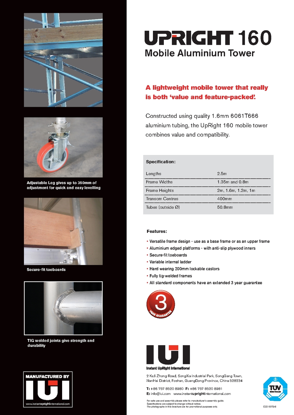 Mobile Aluminium Tower 160