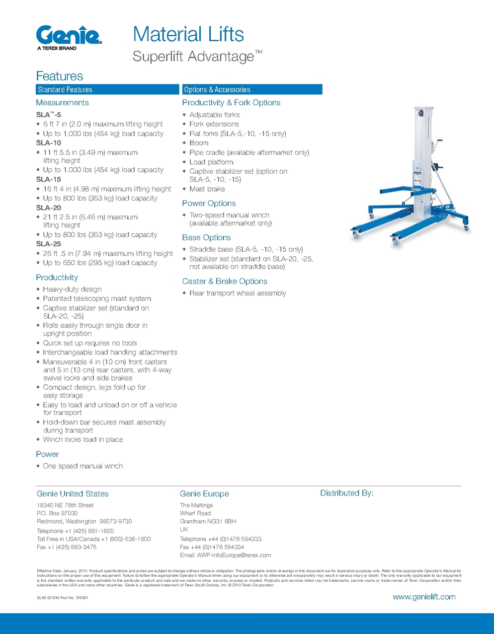 Material Lift - Superlift Advantage