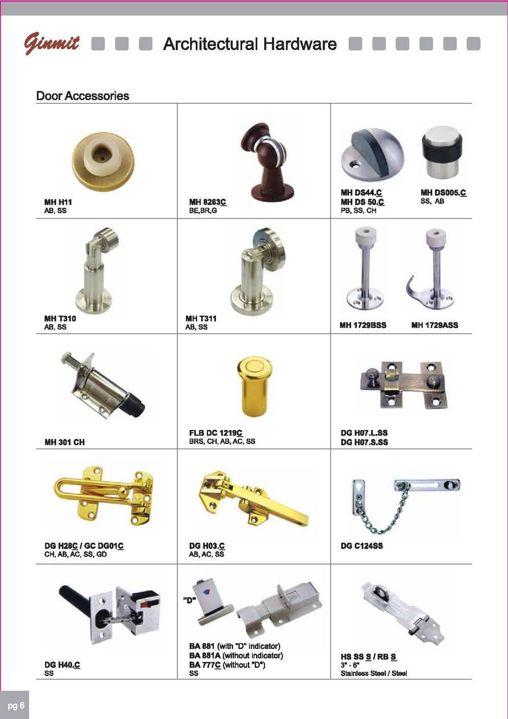 Furniture Fitting - Architecture Hardware