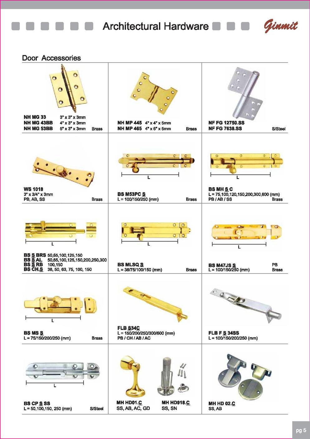 Furniture Fitting - Architecture Hardware