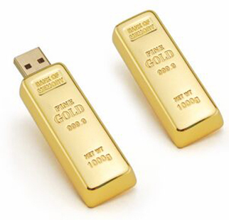 Gold Bar Metal USB Big/Small