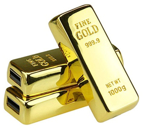 Gold Bar Metal USB Big/Small