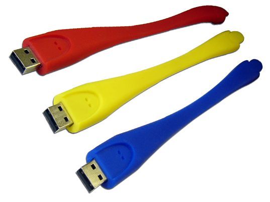 Rounded Rubber Wristband USB