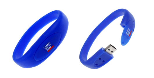 Rounded Rubber Wristband USB