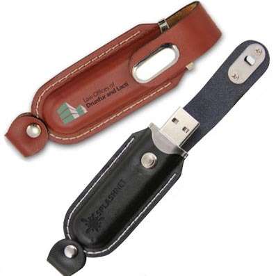 Clip On PU Leather USB