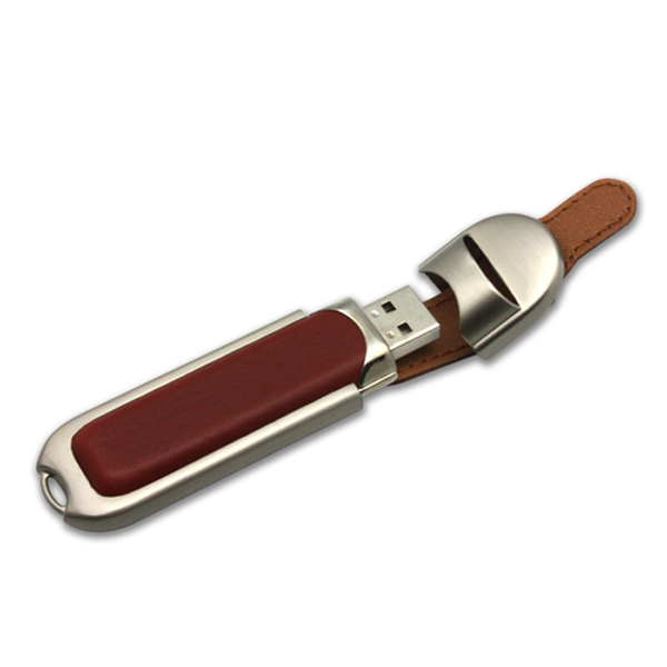 Slide In PU Leather USB