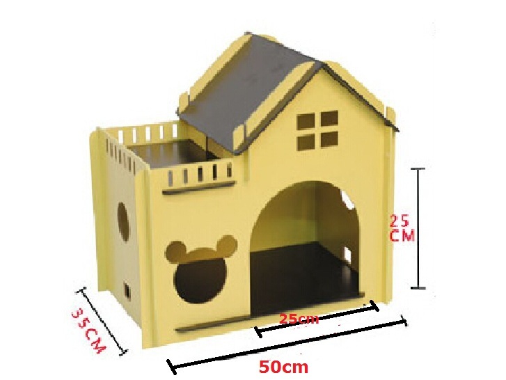 Wooden Pet House With Balcony