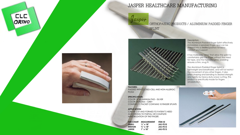 Zimmer Splints - Foam Padded Finger Splints