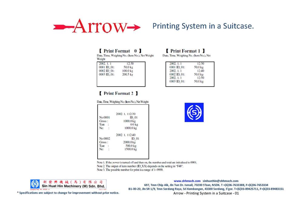 Arrow - Printing System in a Suitcase