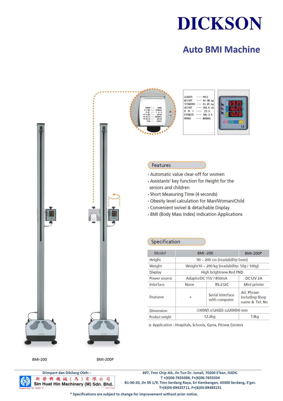 Auto BMI Machine