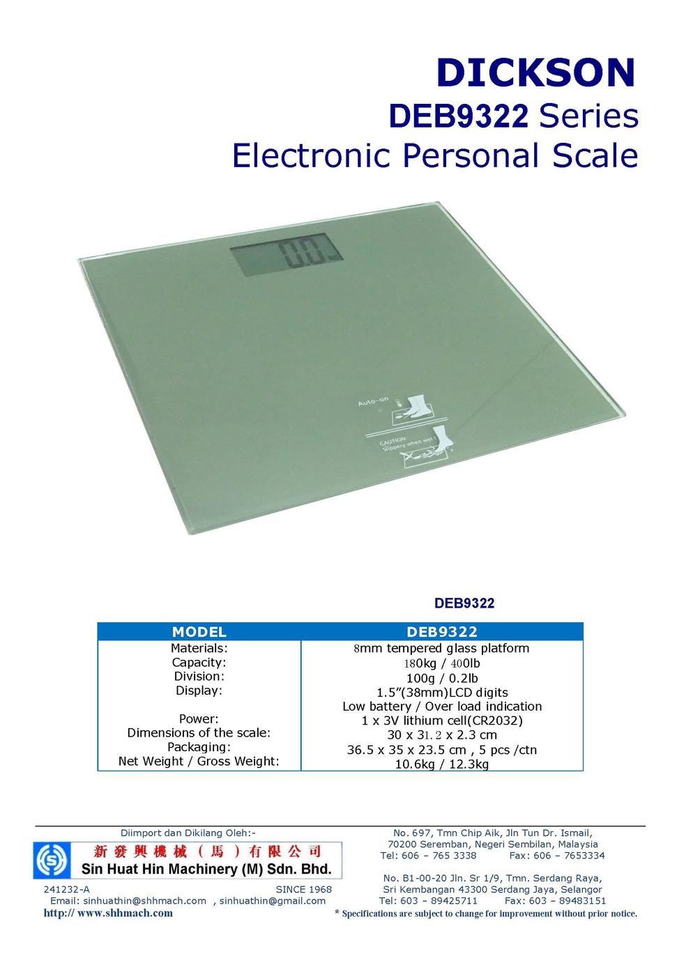 Electronic Personal Scale