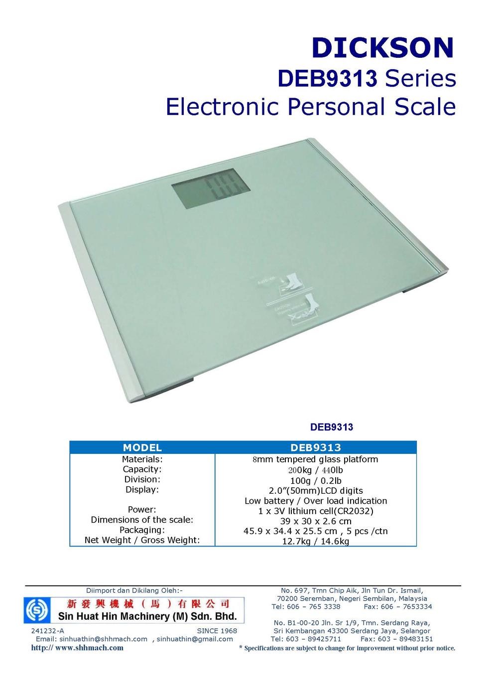 Electronic Personal Scale