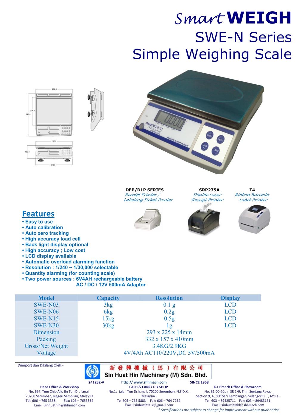 Simple Weighing Scale