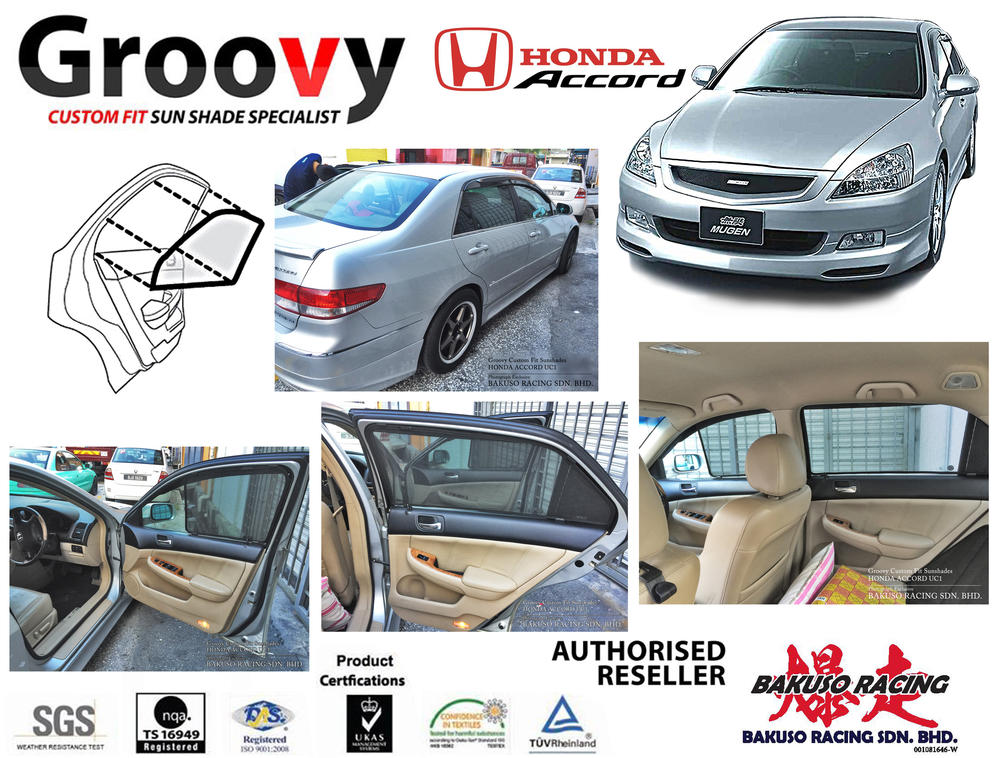 Groovy Custom Fit Sunshades For HONDA ACCORD 2002~2007