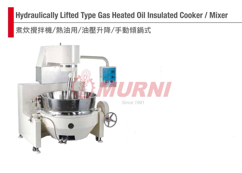 Hydraulically Lifted Type Gas Heated Oil Insulated Cooker / Mixer 煮炊攪拌機/熱油用/油壓升降/手動傾鍋式