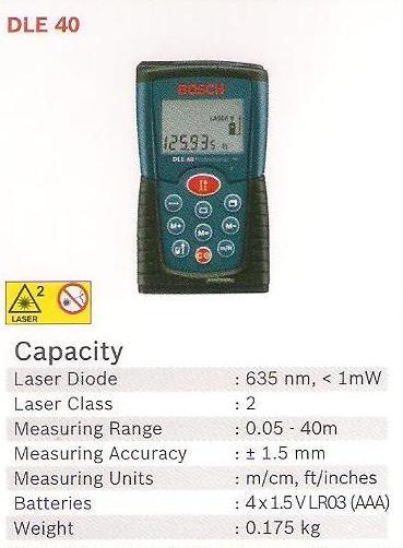 Laser Rangefinder, DLE 40