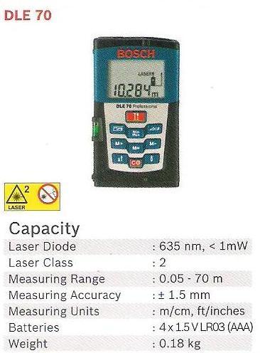 Laser Rangefinder, DLE 70